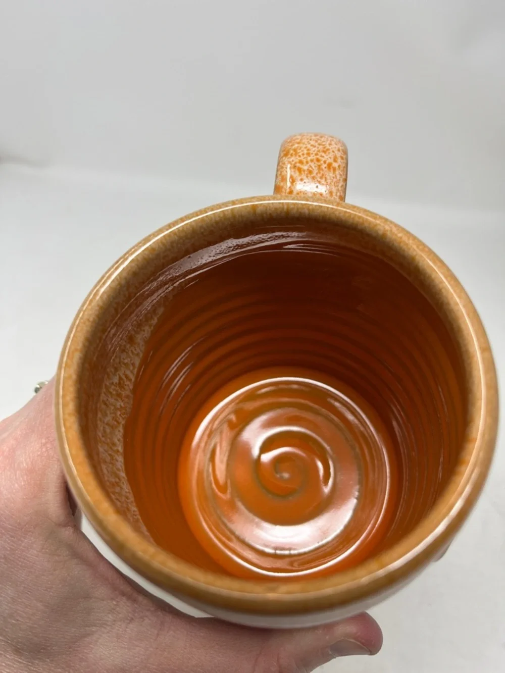 DENEEN POTTERY HANDCRAFTED IN USA ORANGE MUG WHISKEYTOWN CALIFORNIA NEW